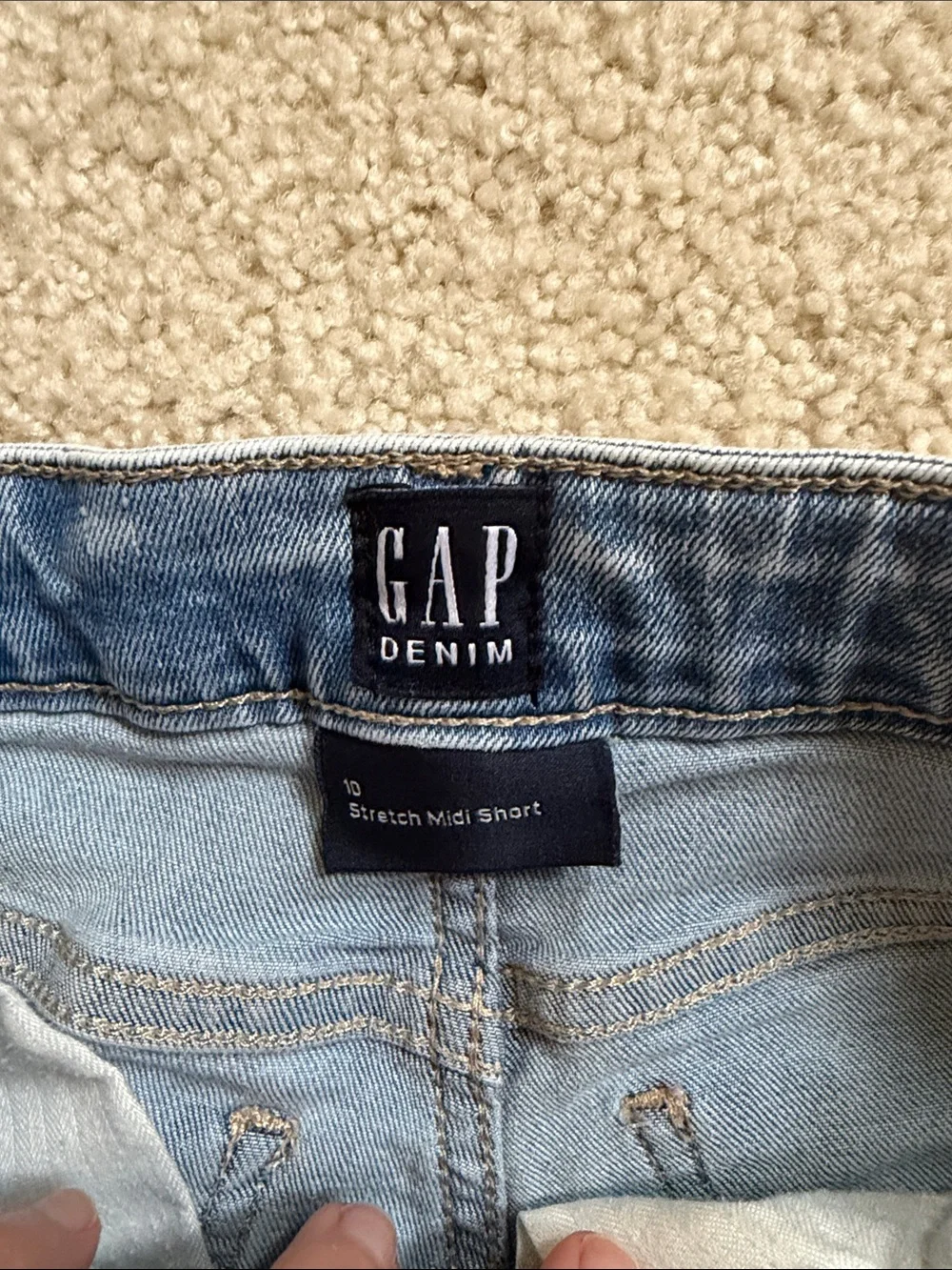 Lot of 2 GAP girls  Denim Shorts - stretch midi short size 10